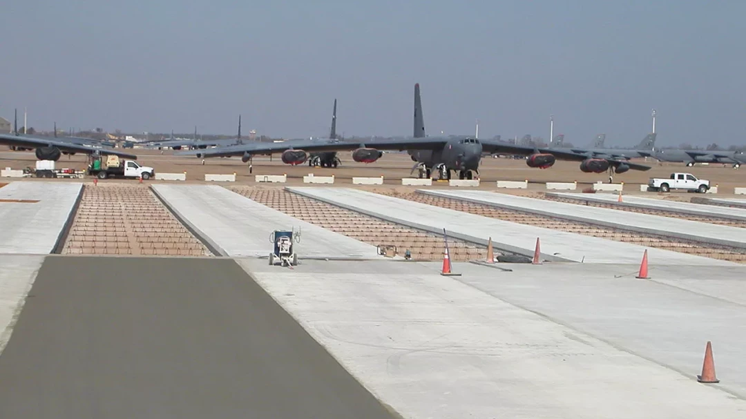 Airfield construction site